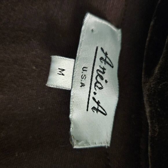 Aria A boho velour and knit cardigan,  brown. Size M. - Picture 4 of 4